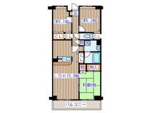 ｏａｋｓ南仙台の物件間取画像